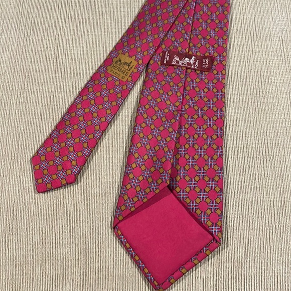 Hermes Geometric Silk Tie - Picture 1 of 4
